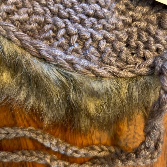 Hat Attack by Buji Baha Greige Fur Lined Hat NWT! - Picture 8 of 10